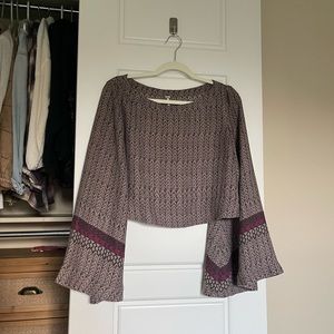 Free People bell sleeve blouse